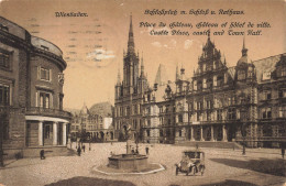 ALLEMAGNE - Wiesbaden - Place Du Château - Château Et Hôtel De Ville - Carte Postale Ancienne - Wiesbaden