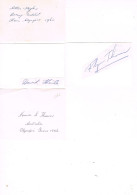 JEUX OLYMPIQUES - 4 AUTOGRAPHES DE MEDAILLES OLYMPIQUES - CONCURRENTS D'AUSTRALIE - - Handtekening