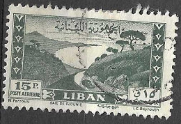 LIBANO - 1949 - AIR MAIL -  BAIE DE DJOUNIE - P. 15 - CANCELLED ( YVERT AV. 52 - MICHEL 422) - Lebanon