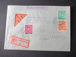 Kontrollrat 26.3.1947 Einschreiben Nachnahme Neheim Hüsten 1 Nach Referinghausen Sauerland Mit Ank. Stempel - Lettres & Documents