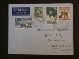 AF16 ANTARTIC AUSTRALIA  BELLE LETTRE RARE  31 DEC. 1960 ADELAIDE  A DONALA CAMEROUN +++AFF. PLAISANT+++ - Brieven En Documenten