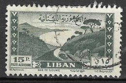 LIBANO - 1949 - AIR MAIL -  BAIE DE DJOUNIE - P. 15 - CANCELLED ( YVERT AV. 52 - MICHEL 422) - Liban