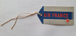 Etiquette Carton Vintage Bagage AIR FRANCE Aviation 1956 - Aufklebschilder Und Gepäckbeschriftung