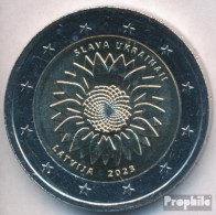 Lettland 2023 Stgl./unzirkuliert Auflage: Stgl./unzirkuliert 2023 2 Euro Ukrainische Sonnenblume - Lettonia