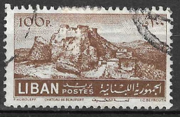 LIBANO - 1952 - BEAUFORT CASTLE - P. 100 - CANCELLED ( YVERT  87 - MICHEL 472) - Libanon