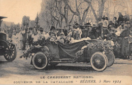 CPA 34 BEZIERS / LE CARBURANT NATIONAL / SOUVENIR DE LA CAVALCADE / BEZIERS 5 MARS 1924 - Beziers