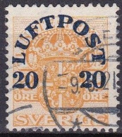 SE608C – SUEDE – SWEDEN – 1920 – OFFICIAL STAMPS OVERPRINTED – Y&T 2 USED 13,50 € - Gebruikt