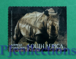 S831- SUD AFRICA - SOUTH AFRICA 2007 RINOCERONTE - RHINO AIRMAIL POSTCARD USATO - USED - Used Stamps