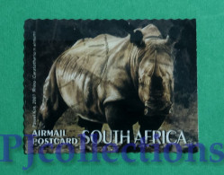 S831- SUD AFRICA - SOUTH AFRICA 2007 RINOCERONTE - RHINO AIRMAIL POSTCARD USATO - USED - Gebruikt