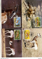 A41513)WWF-Maximumkarte Sauegetiere: Senegal 875 - 878 - Maximumkaarten
