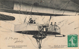 Aviation * Grandes Manoeuvres D'automne 1909 * Nacelle Du Ballon Dirigeable LA REPUBLIQUE - Airships