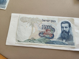 Israel-100 LIROT-BENJAMIN ZE'EV HERZL-(1968)-(RED-NUMBER)-(275)-(02319269-ח/3)-stain-used-bank Note - Israel