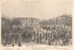 Villefranche Sur Saône * 1902 * Place Claude Bernard , Marché Aux Bestiaux , Foire Chevaux * Villageois - Villefranche-sur-Saone