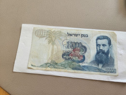Israel-100 LIROT-BENJAMIN ZE'EV HERZL-(1968)-(RED-NUMBER)-(276)-(16304929-ח/5)-stain-used-bank Note - Israel