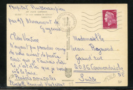 MARIANNE DE CHEFFER N° 1536B  -  S/CPE SUISSE OB 06/11/1969 - 1961 Marianne (Cocteau)