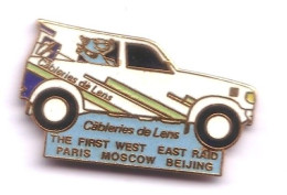 V413 Pin's Rallye Paris Pekin Moscou Moscow Bejing Qualité Egf Câbleries Lens EDF Achat Immédiat - Rallye