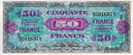 50 FRANCS VERSO FRANCE TYPE 1945 N° 95016978 SÉRIE 2 BILLET DU TRÉSOR VENDU EN L'ETAT IMPRESSION AMÉRICAINE - 1945 Verso Francia