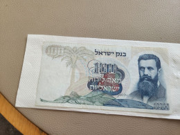 Israel-100 LIROT-BENJAMIN ZE'EV HERZL-(1968)-(RED-NUMBER)-(281)-(46374413-ו/8)-XXF-rupture-bank Note - Israel