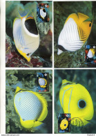 A41541)WWF-Maximumkarte Fische: Mikronesien 583 - 586 - Maximum Cards