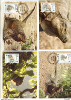 A41583)WWF-Maximumkarte Reptilien: Jungferninseln 814 - 817 - Maximumkaarten