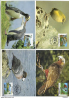A41692)WWF-Maximumkarte Vogel: Neuseeland 1290 - 1293 - Cartes-maximum