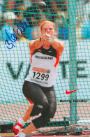 Autogramm AK Hammerwerferin Betty Heidler LG Eintracht Frankfurt Weltmeisterin Olympia Weltmeisterin Deutschland Berlin - Handtekening