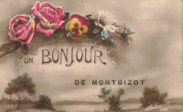 Montbizot * Carte Photo * Un Bonjour Et Souvenir De La Commune - Autres & Non Classés