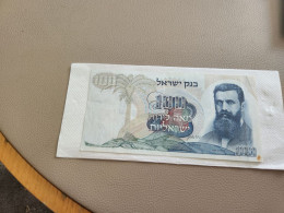 Israel-100 LIROT-BENJAMIN ZE'EV HERZL-(1968)-(RED-NUMBER)-(285)-(66343015-א/4)-stain-used-bank Note - Israel