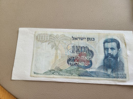 Israel-100 LIROT-BENJAMIN ZE'EV HERZL-(1968)-(RED-NUMBER)-(286)-(68336235-ח/3)-tair Stain-used-bank Note - Israel