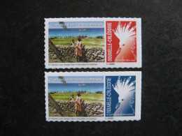 Nouvelle-Calédonie: R. Paire Adhésifs "70 Ans De La Disparition De La Monique", Variété Inscriptions Courtes, Neufs XX . - Unused Stamps