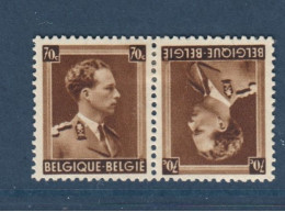 Belgique ,KP20, Yv 427a, Mi K20, *, - Tête-bêche [KP] & Zwischensteg [KT]