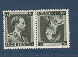 Belgique ,KP22, Yv 480a, Mi K22, *, - Tête-bêche [KP] & Inter-panels [KT]