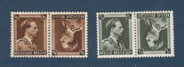 Belgique ,KP 20, 22, Yv 427a, 480a, Mi K 20, 22, *, - Tête-bêche [KP] & Interpanneaux [KT]