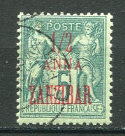 25937 Zanzibar N°17° 1/2 A. S. 5c. Vert  1896  B/TB  - Gebruikt