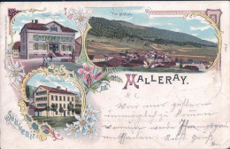 Souvenir De Malleray BE, Fabrique Blanchard, Magasin Consommation, Litho 3 Vues Et Fleurs (3.2.1899) - Malleray