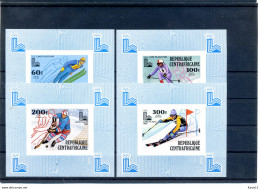 A37183)Olympia 80: Zentralafrika 632 - 635 B Einzelblocks** - Invierno 1980: Lake Placid