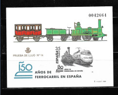 ESPAÑA 1998,  PRUEBA OFICIAL EDIFIL 67 - 150 AÑOS DEL FERROCARRIL EN ESPAÑA     MNH. - Variétés & Curiosités