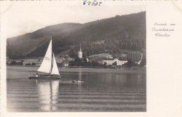 D9941) OSSIACH M OSSIACHERSEE - Kärnten - SEGELBOOT U. Luftmatraze Mit Mann - Tolle Alte FOTO AK - Ossiachersee-Orte