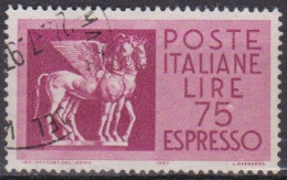 Art étrusque - ITALIE - Chevaux Ailés - N° 43 - 1958 - Poste Exprèsse/pneumatique