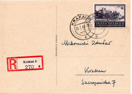 61154 - Deutsches Reich / Generalgouvernement - 1944 - Zl.4 Bauwerke EF A OrtsR-AnsKte KRAKAU - Gouvernement Général