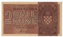 CROATIA, HRVATSKA - 2 Kune 1942. P8, UNC. (C008) - Kroatien