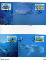 A45208)WWF-Maximumkarte Fische: Kiribati 566 - 569 - Maximumkaarten