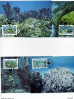 A45212)WWF-Maximumkarte Fische: Tuvalu 638 - 641 - Maximum Cards