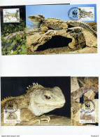 A45222)WWF-Maximumkarte Reptilien: Neuseeland 1160 - 1163 - Maximum Cards