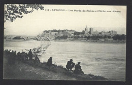 CPA Gard 30 Villeneuve Les Avignon La Pêche Aux Aloses Pêcheur Non Circulé - Villeneuve-lès-Avignon