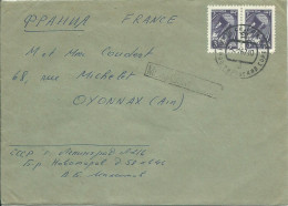 URSS LETTRE 6k POUR OYONNAX ( AIN ) DE 1961 LETTRE COVER - Cartas & Documentos