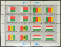 ** ENSZ Tagországok Zászlói 40 Különféle 16-os Kisív ívberakóban. Névérték 145 USD - Andere & Zonder Classificatie