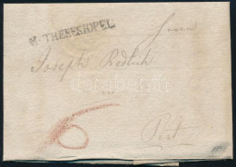 1823 Levél 6kr Portóval "M. THERESIOPEL" - Pest - Sonstige & Ohne Zuordnung