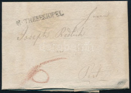 1823 Levél 6kr Portóval "M. THERESIOPEL" - Pest - Other & Unclassified