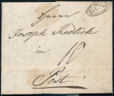 1834 Levél 10kr Portóval "GÜNS" - Pesth - Sonstige & Ohne Zuordnung